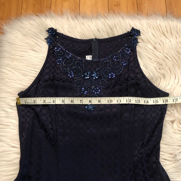 Gunne Sax by Jessica McClintock Beaded Sequins Textured Cocktail Dress size 7/8 - Picture 12 of 14